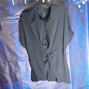 Shien Curve Black Blouse